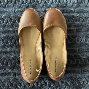 Tan ballerina flats